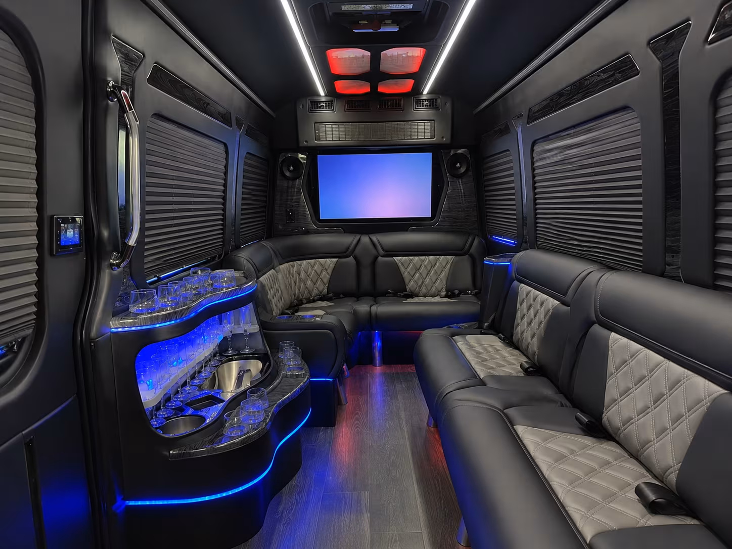 lakeland 30 passenger party bus interior