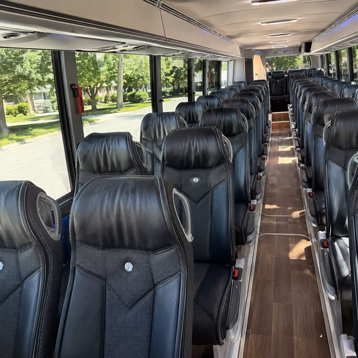 lakeland 56 passenger charter bus inside