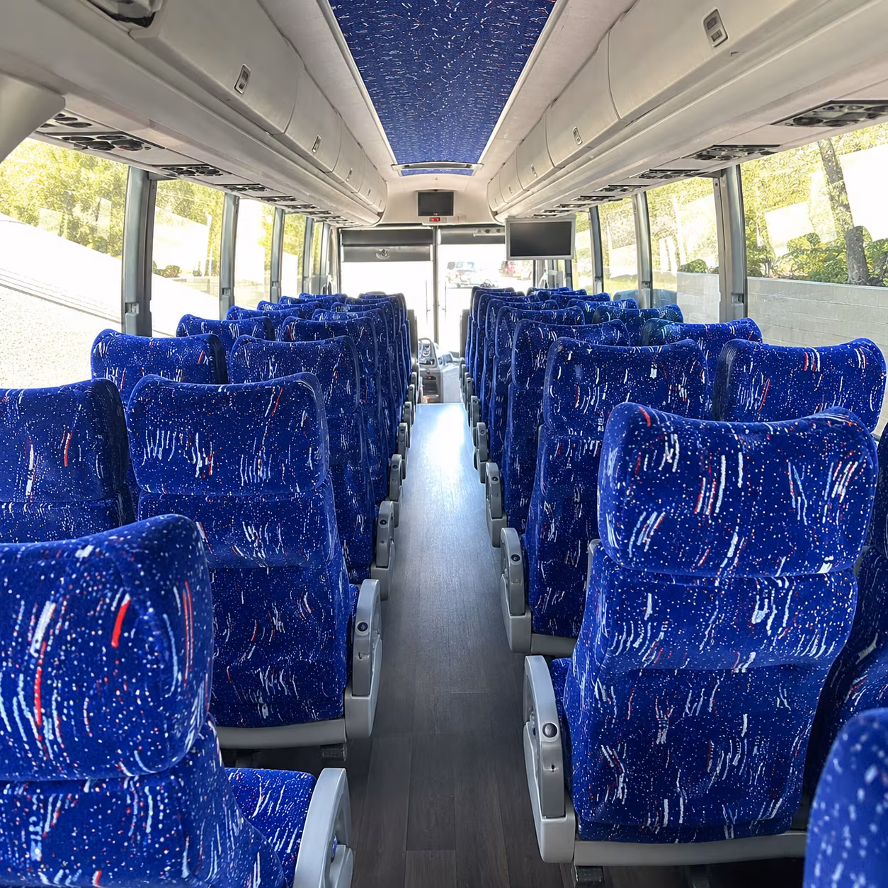 lakeland 56 passenger charter bus interior